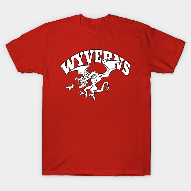 Wyverns mascot (b&w) T-Shirt by Generic Mascots